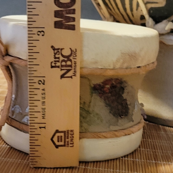 Handmade pottery Rattle Skin Drum Artist Made PNW 🎶 Vintage unique - Picture 12 of 12